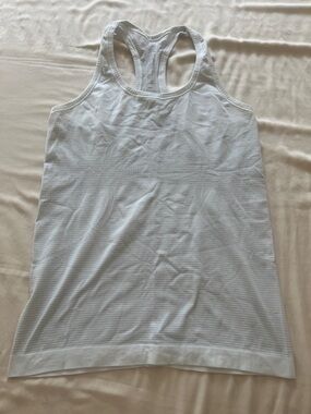 lululemon athletica White Seamless Racerback Tank